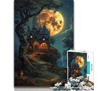 Puzzle 1000 pièces pour Adultes, Cadeaux, château sous la Lune, Jouets éducatifs et éducatifs, Jeux familiaux, idéal pour la décoration de Bureau (75x50cm)