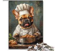 Puzzle 1000 pièces pour Adultes, Cadeaux Chef Bulldog, Jeux éducatifs, décoration d'intérieur, idéal comme Cadeau pour Toute la Famille (Taille 50x75cm)
