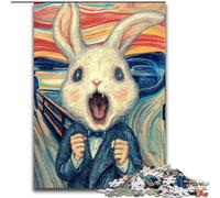 Puzzle 1000 pièces pour Adultes, Cadeaux, Ciel Nocturne, Lapin choqué, Difficile, Cadeaux pour Amis et Famille, Convient aux Enfants de 14 Ans et Plus (Taille 26x38cm)