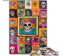 Puzzle 1000 pièces pour Adultes, Cadeaux, Collage de crânes, Jouets éducatifs, Jeux familiaux, Convient pour la décoration de Bureau (Taille 50x75cm)