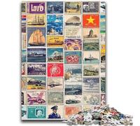 Puzzle 1000 pièces pour Adultes, Cadeaux, Collage du Monde, Jouet éducatif intellectuel décompressant, adapté aux Couples de 14 Ans et Plus, 50x75cm