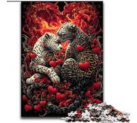 Puzzle 1000 pièces pour Adultes, Cadeaux, Couple de léopards, Jouets éducatifs, Jeux familiaux, Anniversaires et Cadeaux Uniques (Taille 50x75cm)
