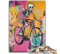 Puzzle 1000 pièces pour Adultes, Cadeaux, crâne de Style Basquiat, Jouets de Divertissement Familial, Jeu éducatif pour Anniversaire, Noël, pour Les 14 Ans et Plus, 38x26cm