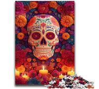 Puzzle 1000 pièces pour Adultes, Cadeaux, crâne de Sucre, Femme, Jeux éducatifs, décoration de la Maison, Jeu éducatif pour Anniversaire, Noël, 26x38cm