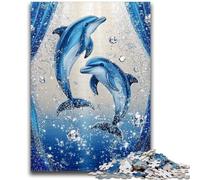 Puzzle 1000 pièces pour Adultes Cadeaux Dauphin Diamant Convient aux 14 Ans et Plus Convient aux Couples Cadeaux pour Les Amis et la Famille 50x75cm