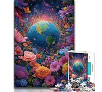 Puzzle 1000 pièces pour Adultes, Cadeaux de la Terre Fleurie, Difficile à réaliser, mais Amusant et Humoristique, Cadeaux d'anniversaire et Cadeaux Uniques (75x50cm)
