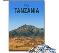 Puzzle 1000 pièces pour Adultes, Cadeaux de Visite en Tanzanie, Jouets stimulants, décoration Murale, Cadeaux d'anniversaire et de Noël Uniques, 38x26cm