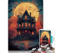 Puzzle 1000 pièces pour Adultes, Cadeaux d'halloween, château, Jeux éducatifs, décoration d'intérieur, idéal comme Cadeau pour Toute la Famille (75x50cm)