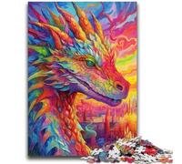Puzzle 1000 pièces pour Adultes, Cadeaux, Dragon coloré, Jouets éducatifs, Jeux de Famille, Cadeaux pour Amis et Famille, 50x75cm