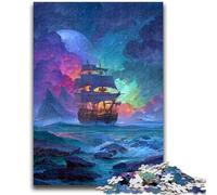 Puzzle 1000 pièces pour Adultes, Cadeaux, Drapeau américain, tête de Mort, Anti-Stress, séjour, Tuer Le Temps, liste de souhaits avec Le Père Noël 38x26cm