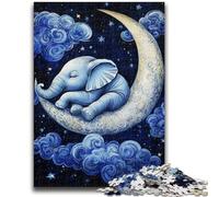 Puzzle 1000 pièces pour Adultes, Cadeaux Éléphant endormi pour Les 14 Ans et Plus Difficile à compléter, mais Amusant et Humoristique Superbes Cadeaux et Jouets 50x75cm