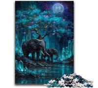 Puzzle 1000 pièces pour Adultes, Cadeaux, éléphant Magique, Jeu éducatif, défi, Collection d'artistes, Beaux-Arts, 50x75cm