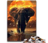 Puzzle 1000 pièces pour Adultes, Cadeaux, éléphants d'Afrique, 1000 pièces pour Adolescents, Jeux éducatifs, Jouets à Faire soi-même, Superbes Cadeaux et Jouets 50x75cm
