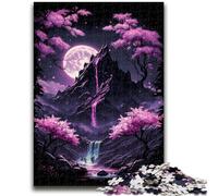 Puzzle 1000 pièces pour Adultes, Cadeaux, Fleurs de Cerisier, Montagne, Jeu, Jouets, Chaque pièce est Unique - Jeu Familial Stimulant et Amusant 50x75cm