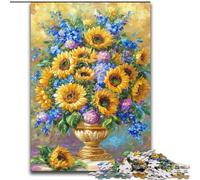 Puzzle 1000 pièces pour Adultes, Cadeaux, Fleurs, Tournesol, Art, Jouets, Jeux éducatifs, décoration Murale Anti-Stress (Taille 26x38cm)