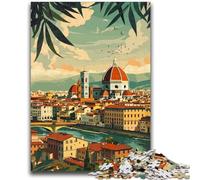 Puzzle 1000 pièces pour Adultes, Cadeaux, Florence, Italie, Paysage, Divertissement Familial, Jouets, Jeu éducatif pour Anniversaire, Noël, à partir de 14 Ans (Taille 50x70cm)