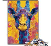 Puzzle 1000 pièces pour Adultes, Cadeaux, Girafe Noire et dorée, Jouets éducatifs, Jeux Anti-Stress, décoration Murale (Taille 50x75cm)