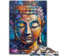 Puzzle 1000 pièces pour Adultes, Cadeaux, Graffitis de Bouddha colorés, pour Les 14 Ans et Plus, Jouet éducatif intellectuel décompressant, Superbe Cadeau 38x26cm