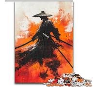 Puzzle 1000 pièces pour Adultes, Cadeaux, Guerrier Ninja Japonais, Jouets éducatifs, Jeux Anti-Stress, décoration d'intérieur Unique et Cadeaux (Taille 26x38cm)