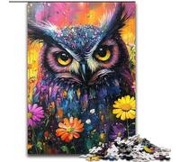 Puzzle 1000 pièces pour Adultes, Cadeaux Hibou mystérieux, adapté aux Personnes de 14 Ans et Plus, Jeux éducatifs, Cadeaux du Père Noël Secret (Taille 50x75cm)