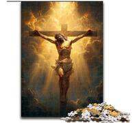 Puzzle 1000 pièces pour Adultes, Cadeaux Jésus, Jouet éducatif intellectuel décompressant, Cadeaux du Père Noël Secret 50x75cm