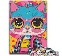 Puzzle 1000 pièces pour Adultes, Cadeaux, Jeux éducatifs, Chat Mignon, décoration de la Maison, Jeu éducatif pour Anniversaire, Noël, 50x75cm