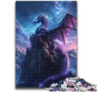 Puzzle 1000 pièces pour Adultes, Cadeaux, Jeux éducatifs, Dragon Cosmique, décoration de la Maison, Jeu éducatif pour Anniversaire, Noël, 26x38cm