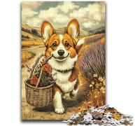 Puzzle 1000 pièces pour Adultes, Cadeaux, Jeux éducatifs, Happy Corgi, décoration de la Maison, Jeu éducatif pour Anniversaire, Noël, 50x75cm