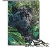 Puzzle 1000 pièces pour Adultes, Cadeaux Jungle Black Leopard, Difficile, Difficile, Cadeaux pour Amis et Famille, Convient aux Enfants de 14 Ans et Plus (Taille 26x38cm)