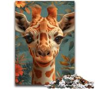 Puzzle 1000 pièces pour Adultes Cadeaux Jungle Girafe pour et à partir de 14 Ans Jouets de Jeu Car C'est idéal comme Cadeau pour Toute la Famille 26x38cm