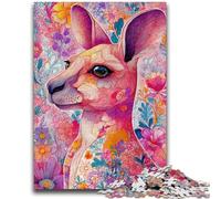 Puzzle 1000 pièces pour Adultes, Cadeaux, Kangourou Fleuri, Jouets éducatifs, Jeux de Famille, Cadeaux pour Amis et Famille, 26x38cm