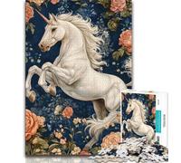 Puzzle 1000 pièces pour Adultes, Cadeaux, Licorne Blanche, Jouets éducatifs, Jeux familiaux, idéal pour la décoration de Bureau (38x26cm)