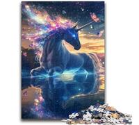 Puzzle 1000 pièces pour Adultes Cadeaux Licorne de l'univers pour et à partir de 14 Ans Jouets de Jeu Car il est idéal comme Cadeau pour Toute la Famille 26x38cm