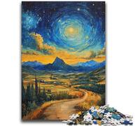 Puzzle 1000 pièces pour Adultes, Cadeaux, Montagnes sous Le Ciel Nocturne, Jouets éducatifs, Jeux de Famille, Cadeaux pour Amis et Famille, 26x38cm