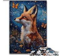 Puzzle 1000 pièces pour Adultes,Cadeaux,Papillon et Renard,Divertissement en Famille,activités à la Maison,Cadeau d'anniversaire,Cadeaux de Voyage,pour Les Enfants de 14 Ans et Plus (Taille 26x38cm)