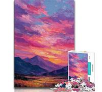 Puzzle 1000 pièces pour Adultes, Cadeaux, Peinture à l'huile sur Montagne enneigée, Puzzles pour Adolescents, Jeux éducatifs, Jouets à Faire soi-même, Superbes Cadeaux et Jouets (Taille 38x26cm)