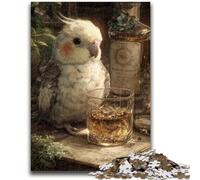 Puzzle 1000 pièces pour Adultes, Cadeaux, Perroquet Buvant Une Boisson, Jeux éducatifs, décoration de la Maison, Jeu éducatif pour Anniversaire, Noël 50x75cm