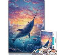 Puzzle 1000 pièces pour Adultes, Cadeaux, Phoque Cornu, Jouets éducatifs, Jeux Anti-Stress, avec pièces entièrement emboîtables de Formes aléatoires, pour Les Enfants de 14 Ans et Plus, 38x26cm