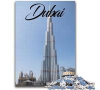 Puzzle 1000 pièces pour Adultes, Cadeaux pour Dubaï, Anti-Stress, séjour, Tuer Le Temps, liste de souhaits avec Le Père Noël (Taille 38x26cm)