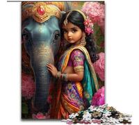 Puzzle 1000 pièces pour Adultes,Cadeaux pour Filles et éléphants,activités familiales Amusantes à la Maison,Cadeau d'anniversaire,Cadeaux de Voyage,pour Les Enfants de 14 Ans et Plus (Taille 26x38cm)
