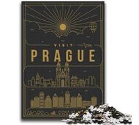 Puzzle 1000 pièces pour Adultes, Cadeaux Prague, République tchèque, Anti-Stress, séjour, Tuer Le Temps, liste de souhaits avec Le Père Noël (Taille 38x52cm)