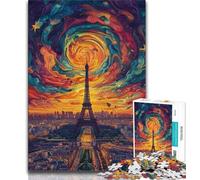 Puzzle 1000 pièces pour Adultes, Cadeaux psychédéliques Eiffel, Difficile à compléter, mais Amusant et Humoristique, Cadeaux d'anniversaire et Cadeaux Uniques (38x26cm)