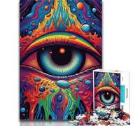 Puzzle 1000 pièces pour Adultes, Cadeaux, Puzzles psychédéliques pour Adultes, Jouet éducatif, Jeux familiaux Amusants, décoration d'intérieur Unique (Taille 75x50cm)