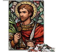 Puzzle 1000 pièces pour Adultes, Cadeaux, Saint A, vitrail, Jouets, Jeux éducatifs, décoration Murale Anti-Stress (Taille 26x38cm)