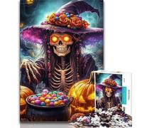 Puzzle 1000 pièces pour Adultes, Cadeaux, Squelette, Magicien, Jeu Stimulant, Jouets, décoration Murale, Cadeaux d'anniversaire et de Noël Uniques, 38x26cm