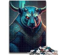 Puzzle 1000 pièces pour Adultes, Cadeaux, Taureau et Ours blindés, pour Les Enfants de 14 Ans et Plus, Jouets de Jeu, idéal comme Cadeau pour Toute la Famille, 50x75cm