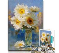Puzzle 1000 pièces pour Adultes, Cadeaux Tournesols dans Un Vase, Jouets éducatifs et Amusants à la Maison, Cadeau d'anniversaire, Cadeaux de Voyage 50x75cm