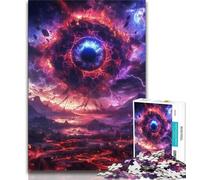 Puzzle 1000 pièces pour Adultes Cadeaux Univers Fantastique Paysage Puzzles pour Adolescents Jouets de Divertissement Familial avec Affiche et fiche de Questions Assorties 38x26cm