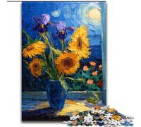 Puzzle 1000 pièces pour Adultes, Cadeaux Van Gogh, tournesols, Jouets éducatifs, Jeux familiaux, Convient pour la décoration de Bureau (Taille 50x75cm)