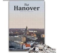 Puzzle 1000 pièces pour Adultes, Cadeaux, Visite de Hanovre, pour Les 14 Ans et Plus, adapté aux Couples, activités Amusantes à la Maison, Cadeau d'anniversaire, Cadeaux de Voyage, 75x100cm